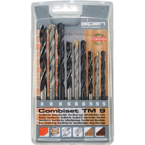 Alpen Wood-Steel-Masonry Drill Bit Set 9 Piece 5 6-8 Power Tool Services