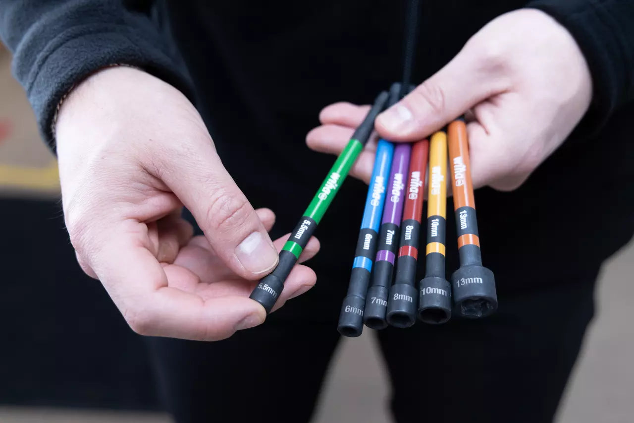 Wiha Color-coded nut driver set magnetic, 150 mm Metric