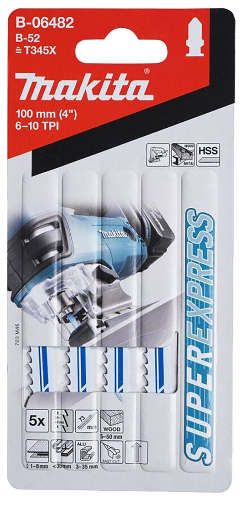 Makita | Jig Saw Blade 100 x 1 mm | B-06482 4