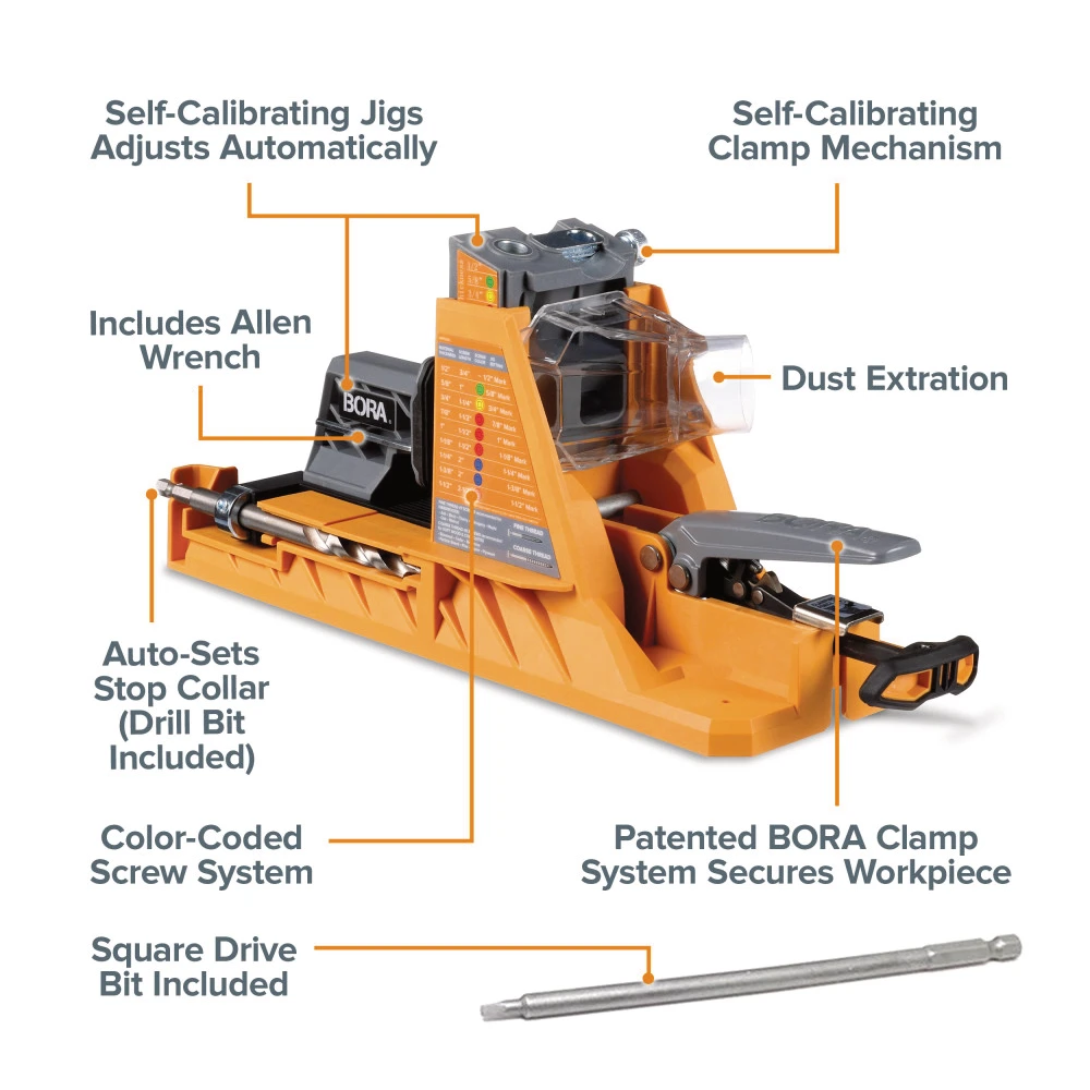 BORA Automatic Pocket Hole Jig | BR-A170201 3 - Power Tool Services