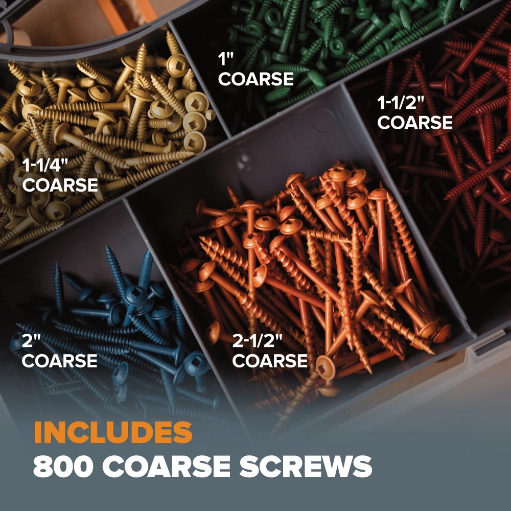 BORA 800-Piece Pocket-Hole Screw Kit Coarse | BR-A180203 6 - Power Tool Services