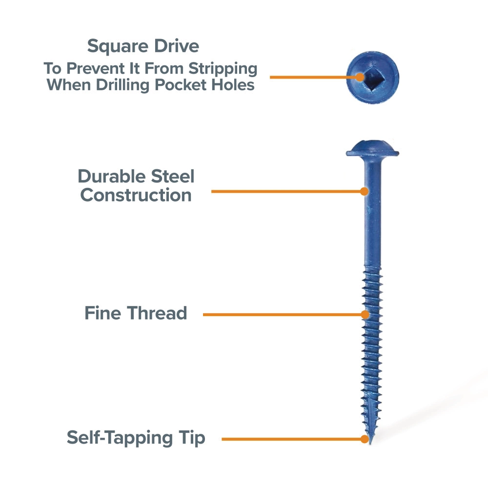 BORA 800-Piece Pocket-Hole Screw Kit Fine | BR-A180403