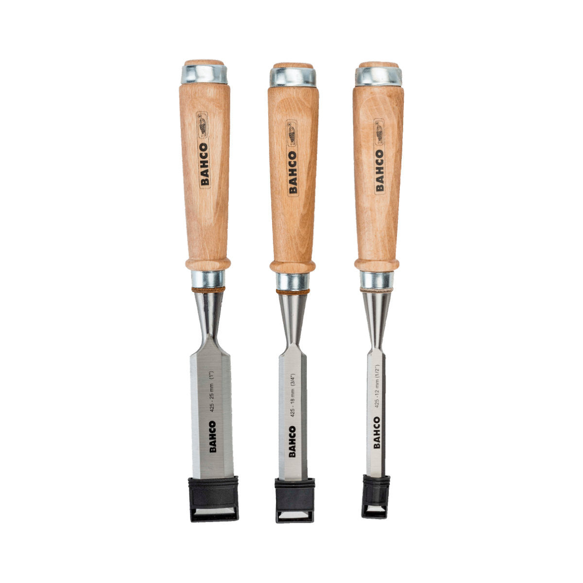 Buy Bahco Wooden-Handle Chisel Set 3pc 425-081 from Power Tool Services - Image 1 | Best Price