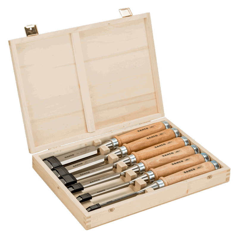 Buy Bahco Wooden-Handle Chisel Set 6pc from Power Tool Services - Image 1 | Best Price