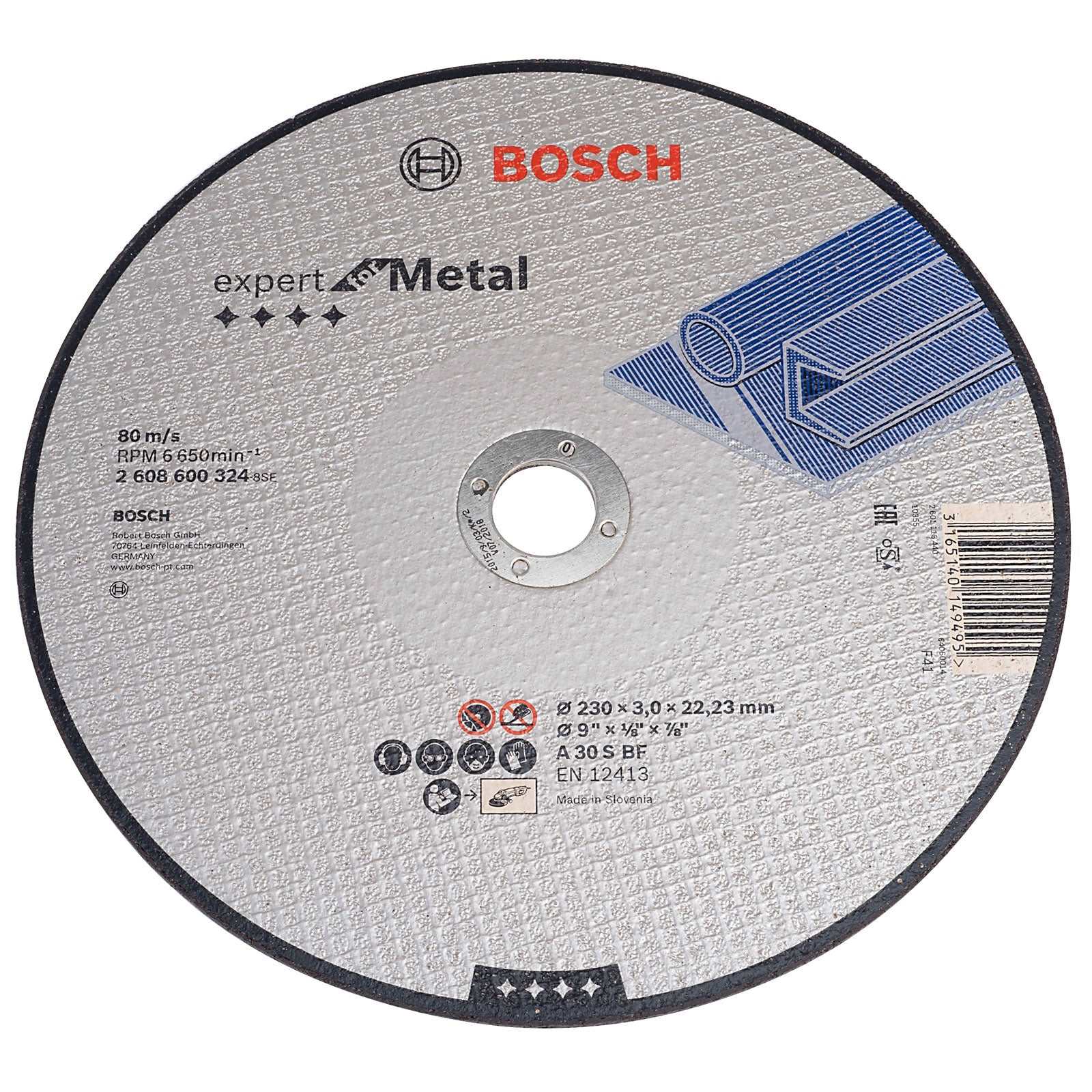 Bosch 230Mm Metal Cutting Disc 2608600324 Power Tool Services