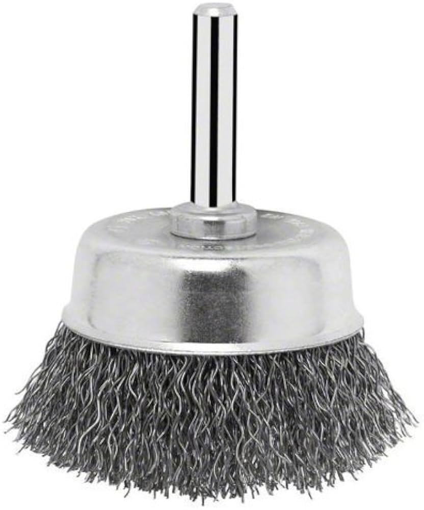 Bosch 6Mm Shank Cup Brush 70Mm Crimped Steel 1609200271 Power Tool Services