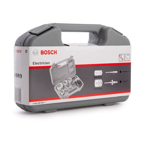 Buy Bosch 9 Piece Electricians Hole Saw Set from Power Tool Services - Image 1 | Best Price