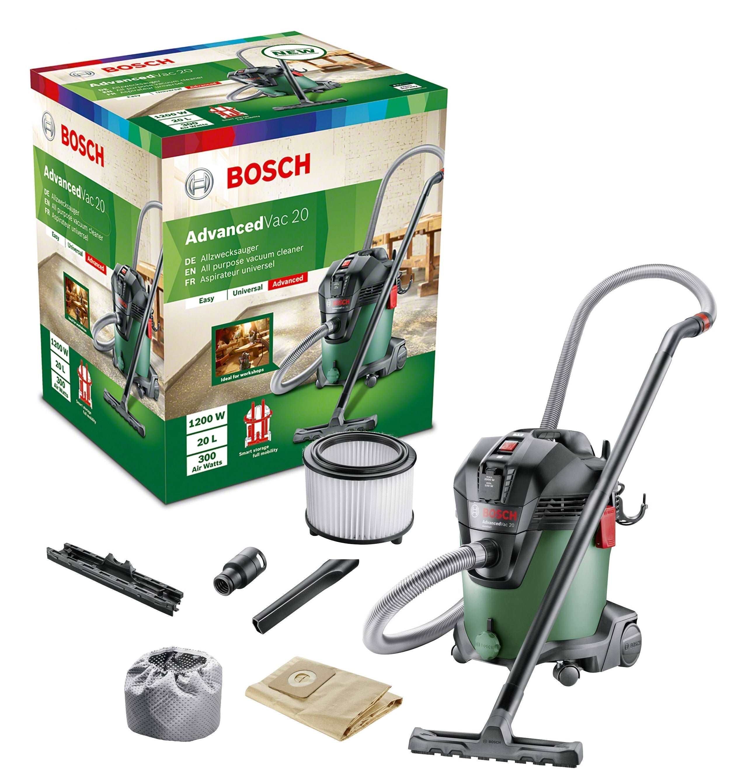 Buy Bosch Advancedvac 20 Wet And Dry Vacuum Cleaner from Power Tool Services - Image 1 | Best Price