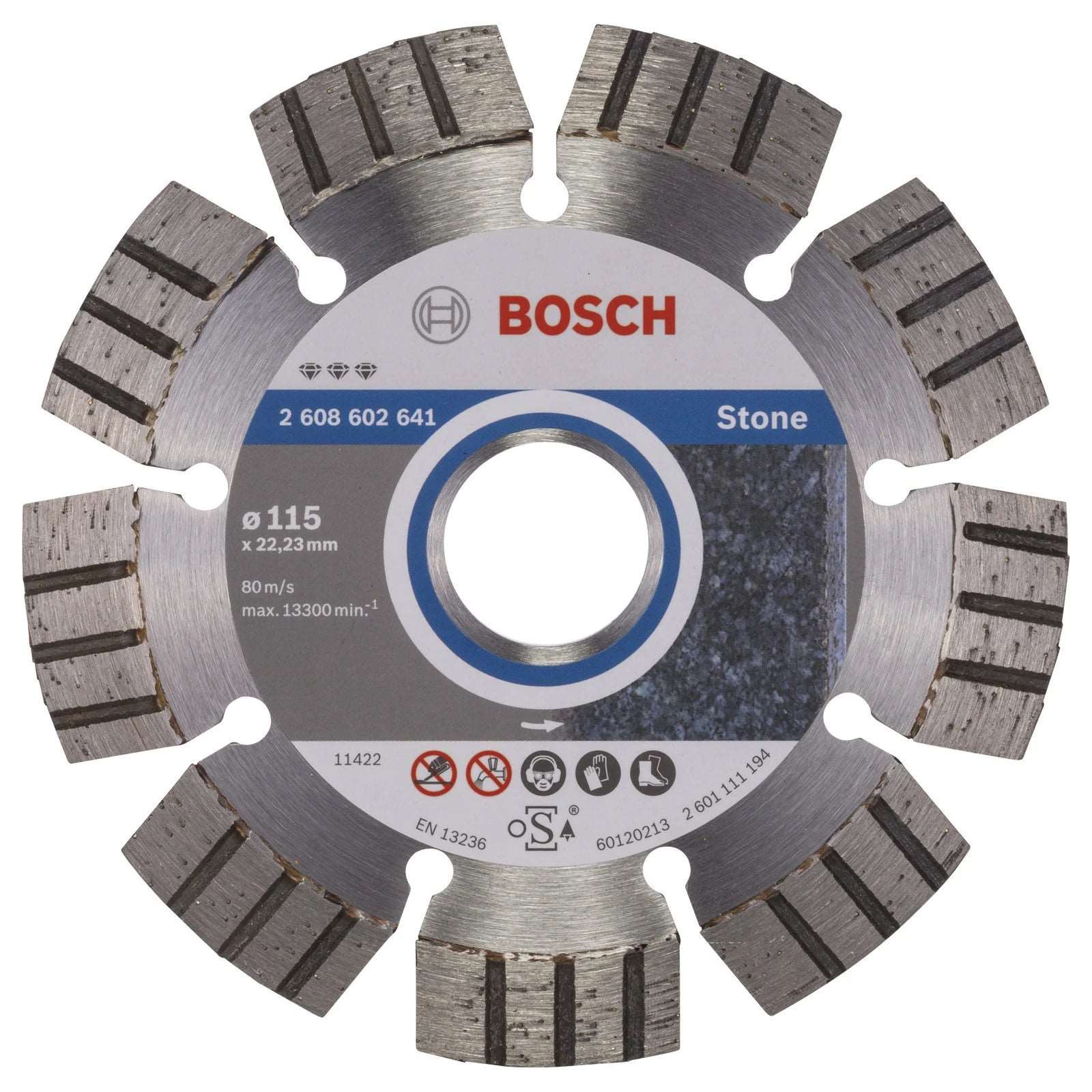 Bosch Best for Stone 115 x 22,23 x 2,2 x 12 segmented 2608602641 Power Tool Services