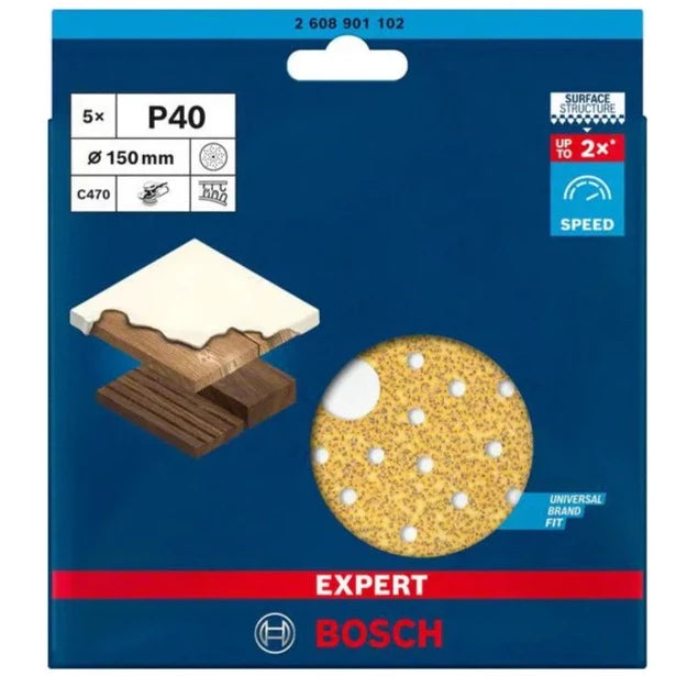 Bosch C470, multihole, random orbital sander, 150 mm ( Select Grit ) Power Tool Services