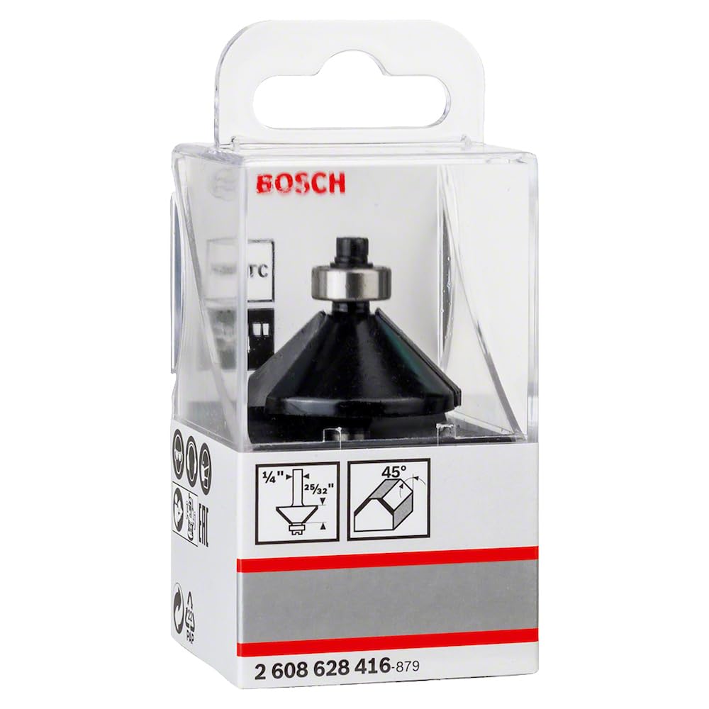 Buy Bosch Chamfer bit, 1/4", D1 34.9 mm, B 13 mm, L 14.6 mm, G 56 mm, 45° 2608628416 from Power Tool Services - Image 1 | Best Price