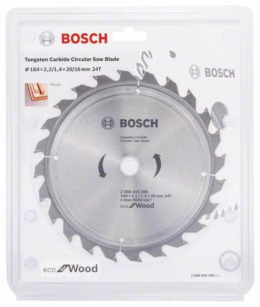 Buy Bosch Circular Saw Blade Eco for wood 184mm 24T 2608644398 from Power Tool Services - Image 1 | Best Price