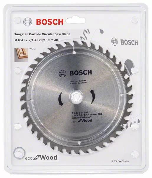 Buy Bosch Circular Saw Blade Eco for wood 184mm 40T 2608644399 from Power Tool Services - Image 1 | Best Price