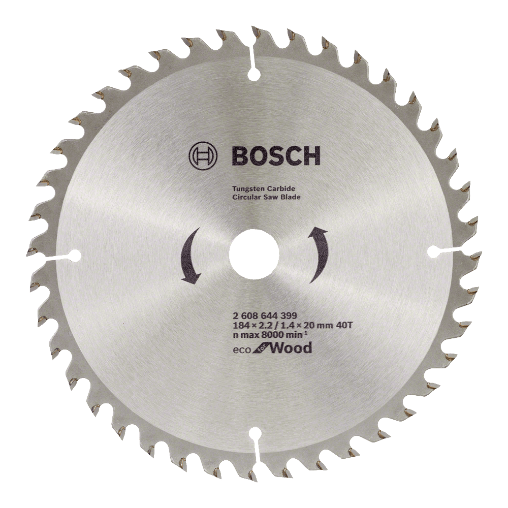 Buy Bosch Circular Saw Blade Eco for wood 184mm 40T 2608644399 from Power Tool Services - Image 2 | Best Price