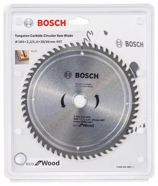 Buy Bosch Circular Saw Blade Eco for wood 184mm 60T 2608644400 from Power Tool Services - Image 1 | Best Price