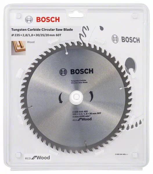 Buy Bosch Circular Saw Blade Eco for wood 235mm 60T 2608644405 from Power Tool Services - Image 1 | Best Price