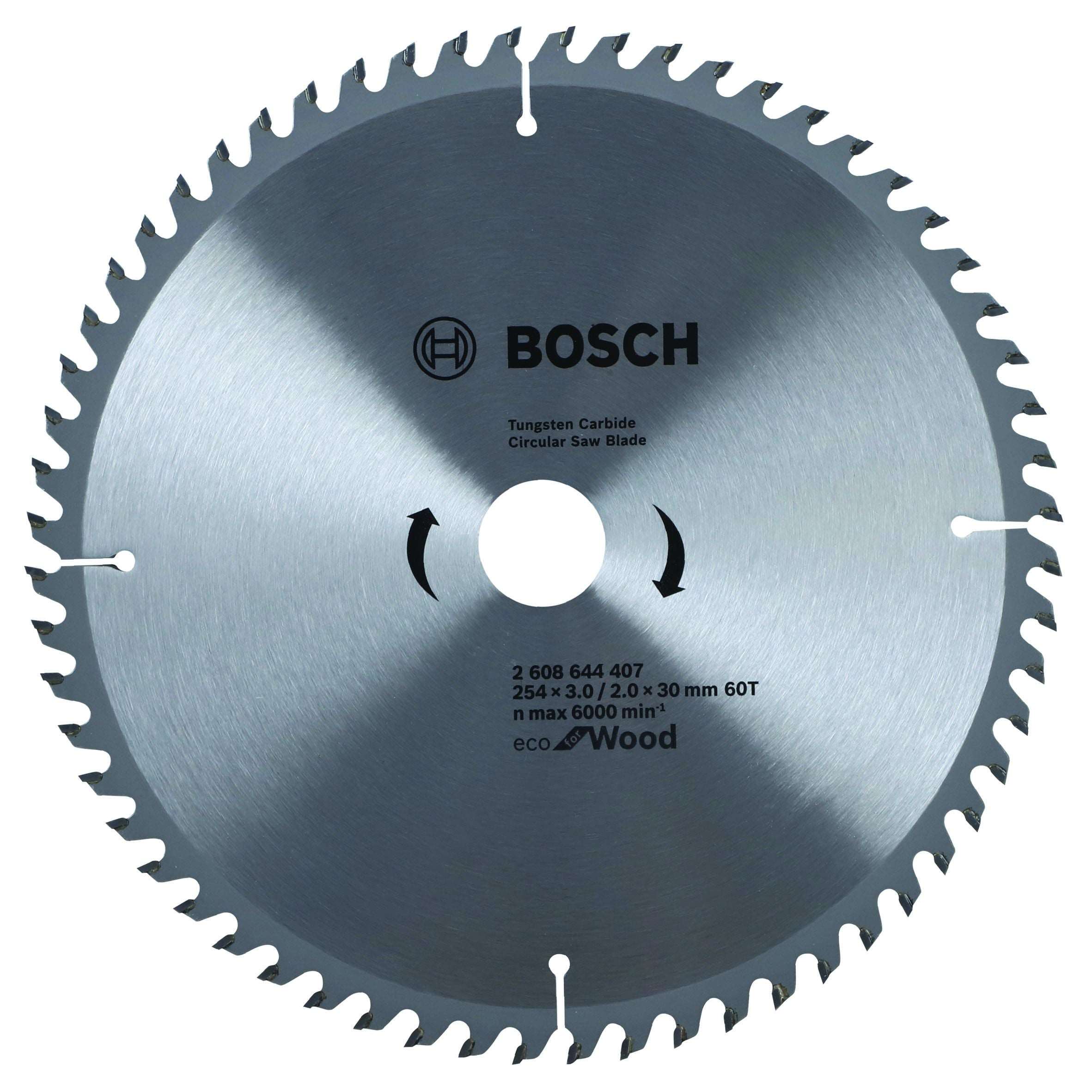 Buy Bosch Circular Saw Blade Eco for wood 254mm 60T 2608644407 from Power Tool Services - Image 2 | Best Price