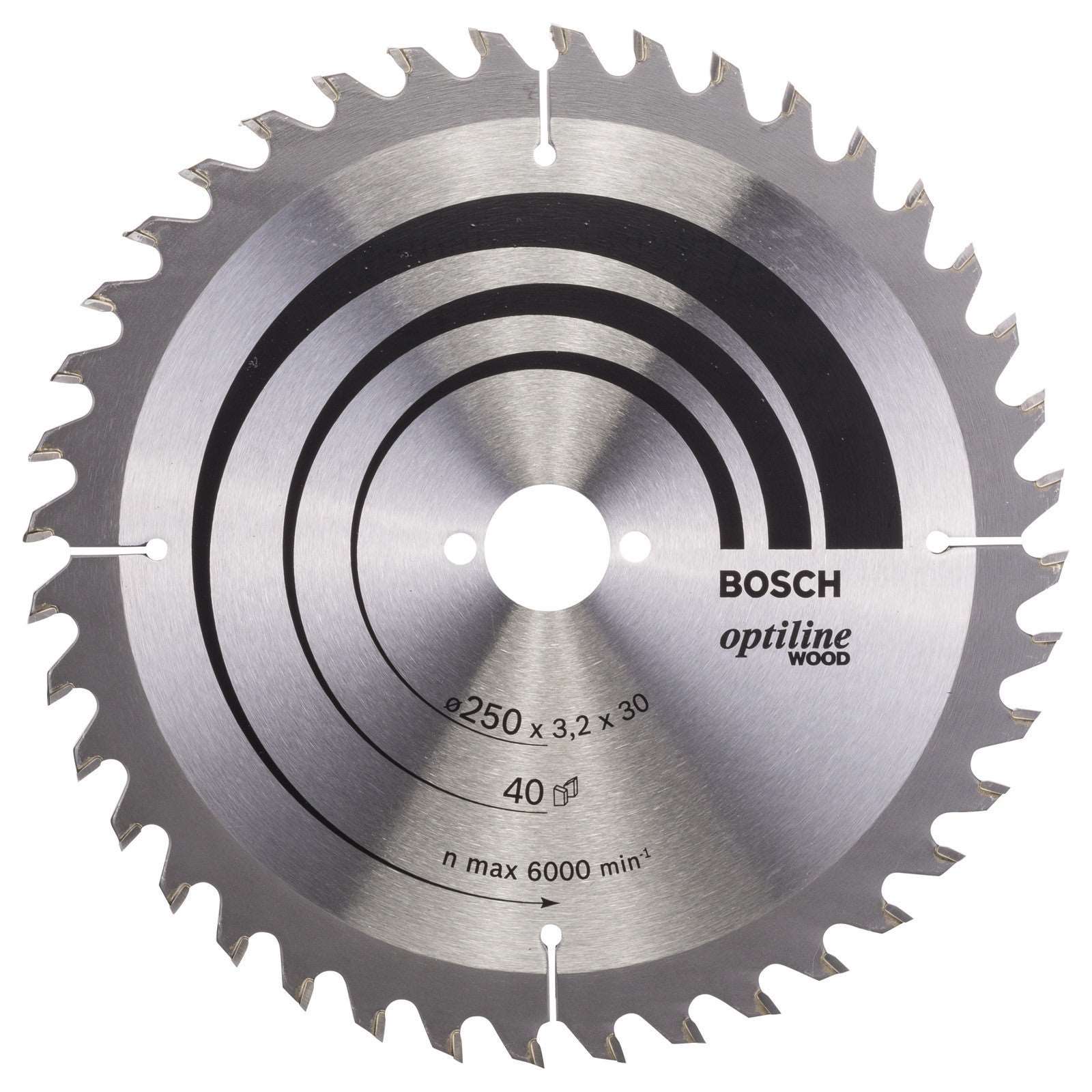Bosch Circular Saw Blade Optiline Wood 250 x 30 x 3,2 mm, 40 2608640728 Power Tool Services
