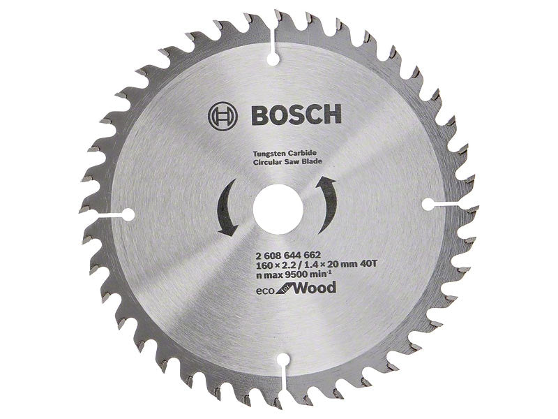 Bosch ECO line Circular Saw Blade for Wood 160 x 20, 40 2608644662 Power Tool Services
