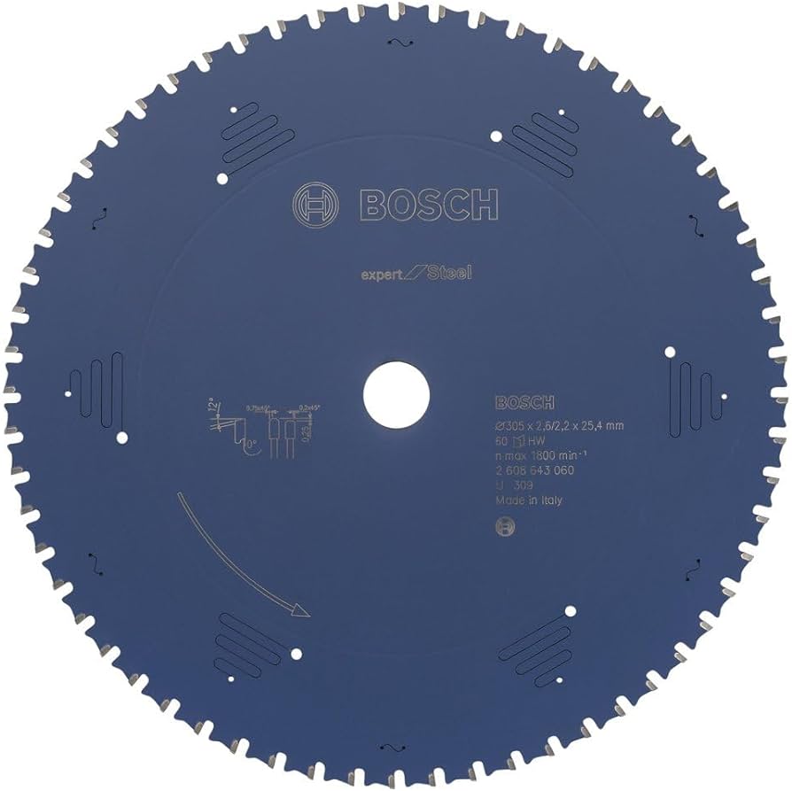 Bosch Expert Circular Saw Blade for Steel 305 x 25,4 x 2,6 mm, 60 2608643060 Power Tool Services