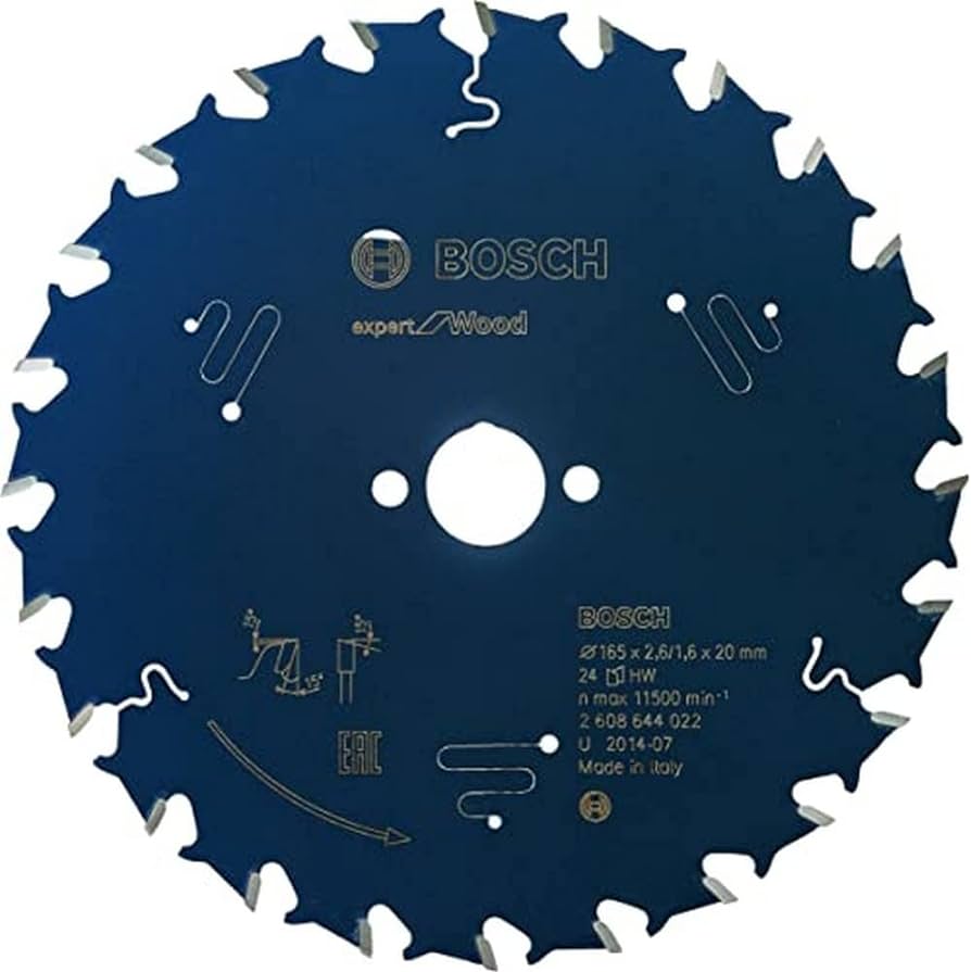 Bosch Expert Circular Saw Blade for Wood 165 x 20 x 2,6 mm, 24 2608644022 Power Tool Services