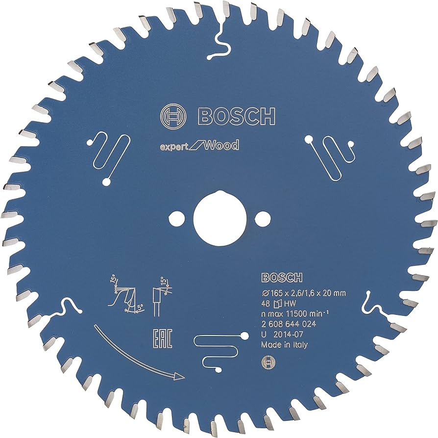 Bosch Expert Circular Saw Blade for Wood 165 x 20 x 2,6 mm, 48 2608644024 Power Tool Services