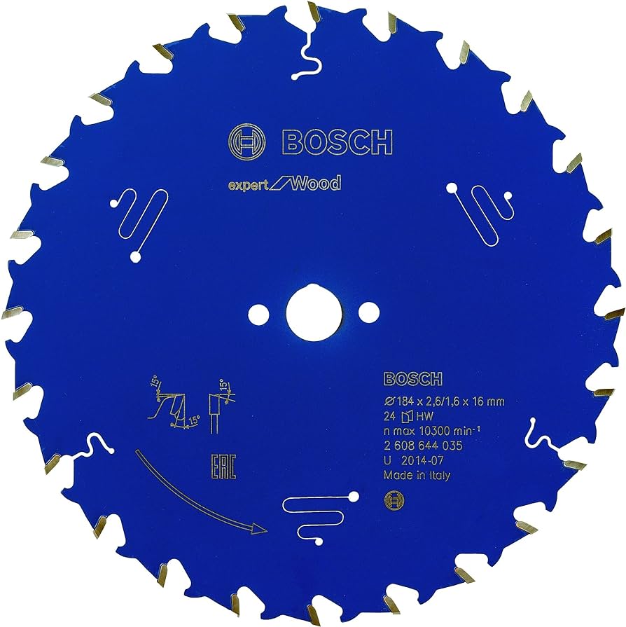 Bosch Expert Circular Saw Blade for Wood 184 x 16 x 2,6 mm, 24 2608644035 Power Tool Services