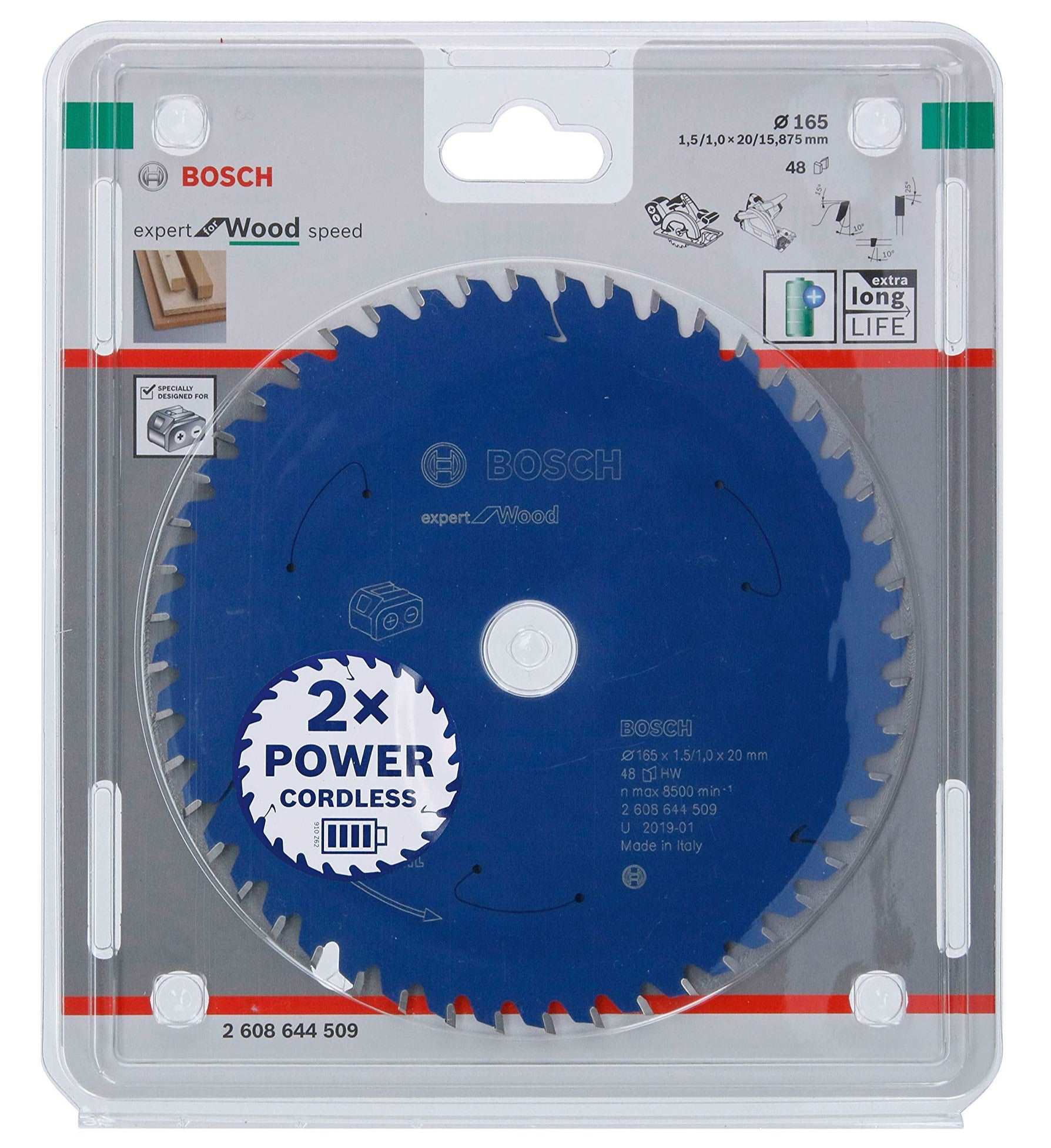 Bosch Expert Circular Saw Blade for Wood, GKS 18V, 160 x 20 x 1.5/1 mm, 48 2608644509 Power Tool Services