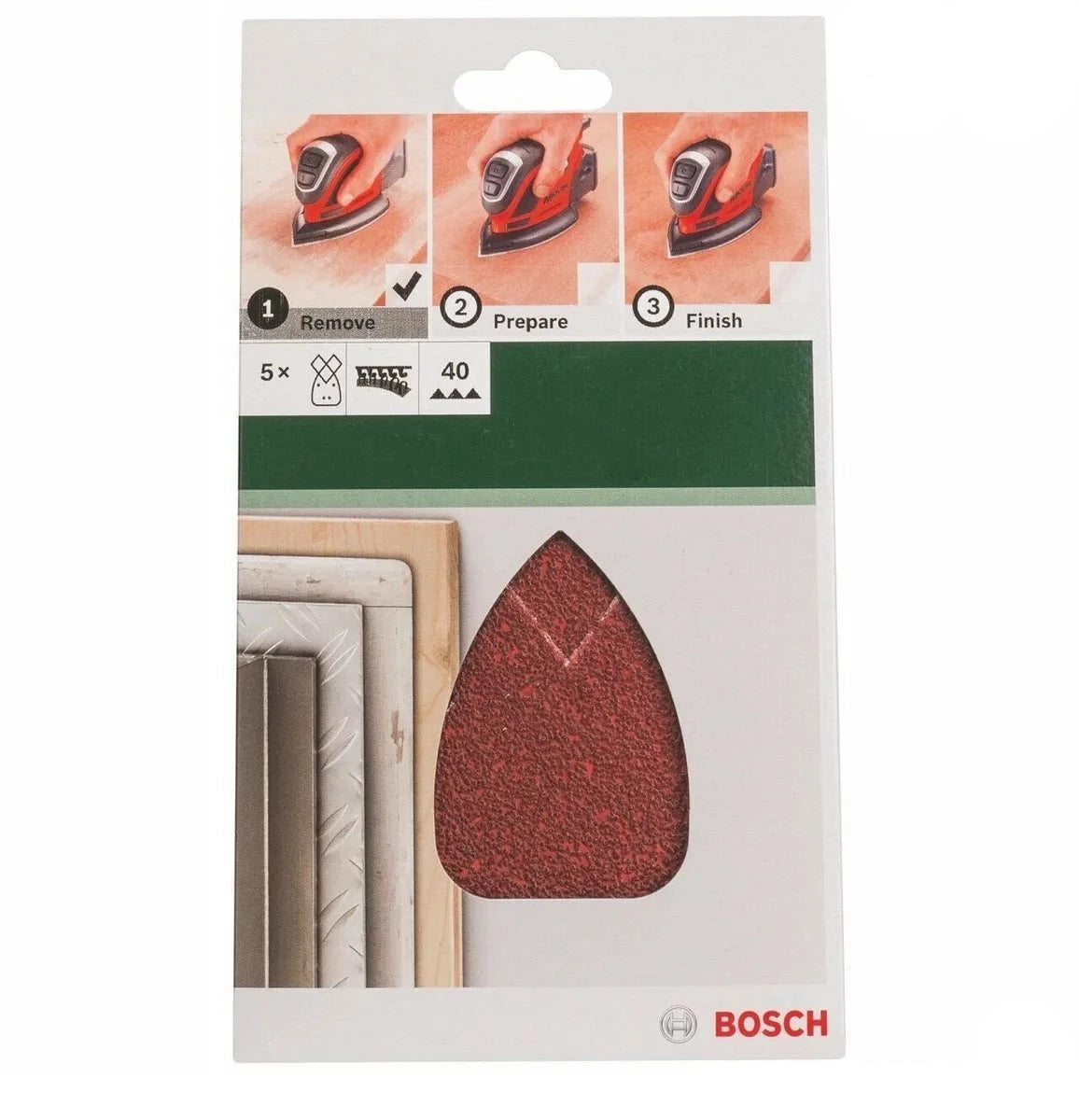 Bosch For multi-sanders, 95 x 135 mm, 5 pc ( Select Grit ) Power Tool Services