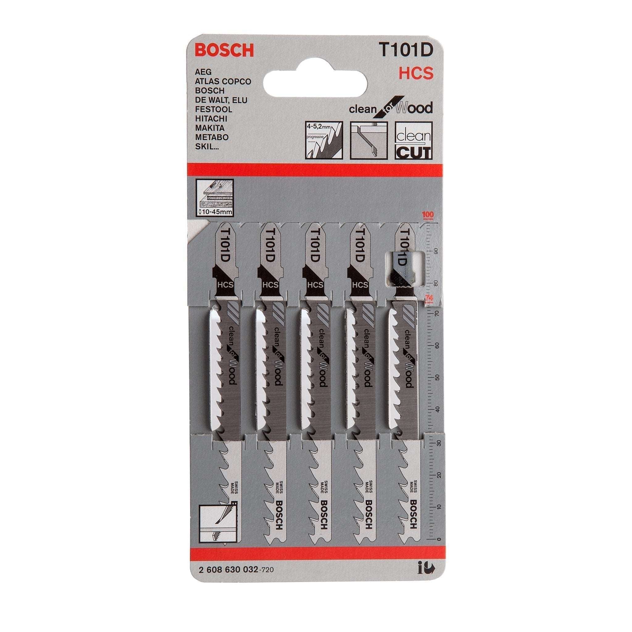 Buy Bosch Jigsaw Blades T 101 D 5 Pack 2608630032 from Power Tool Services - Image 1 | Best Price