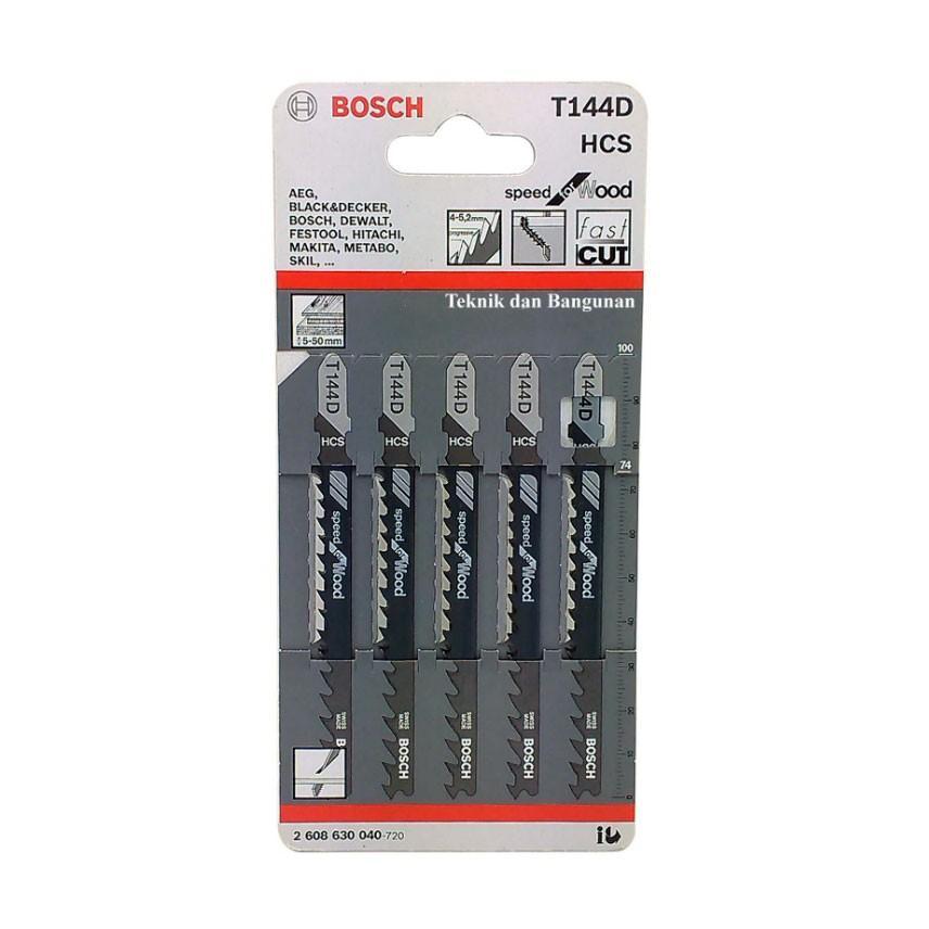 Buy Bosch Jigsaw Blades T144D Speed For Wood 5 Pack 2608630040 from Power Tool Services - Image 1 | Best Price