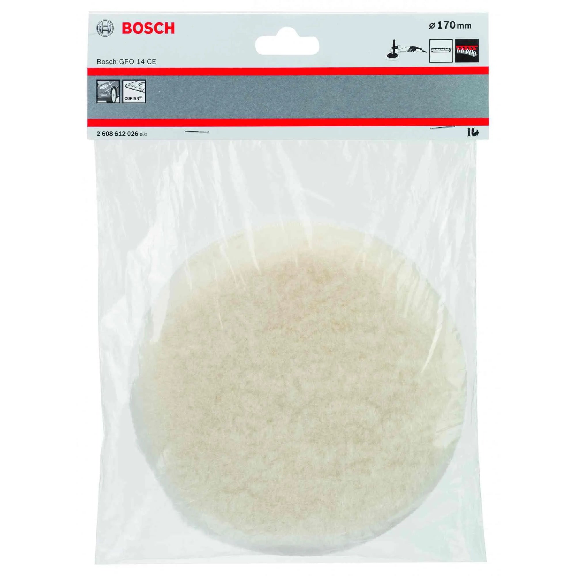 Bosch Lambswool Bonnet 170mm 2608612026 Power Tool Services