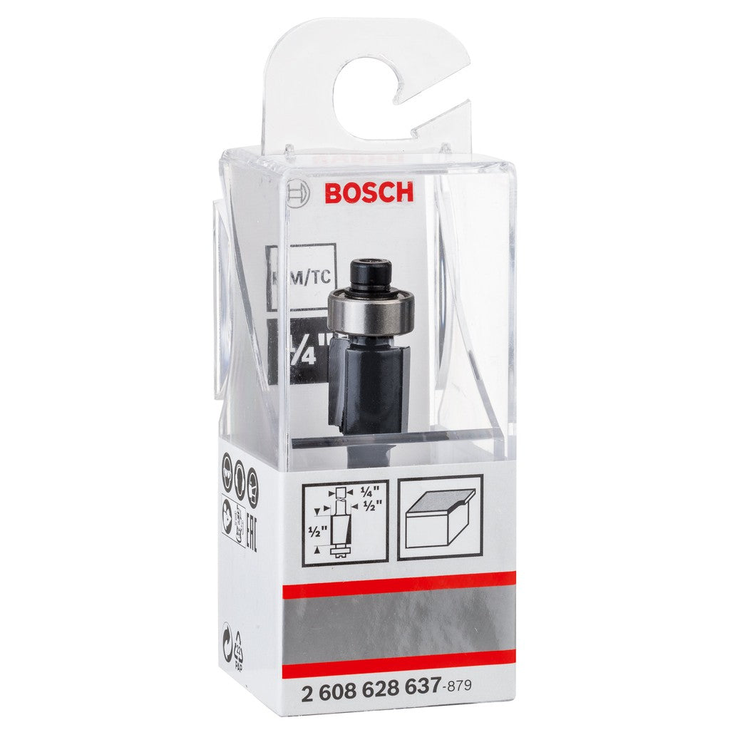 Buy Bosch Laminate trim bit, 1/4", D1 12.7 mm, L 12.7 mm, G 56 mm 2608628637 from Power Tool Services - Image 1 | Best Price