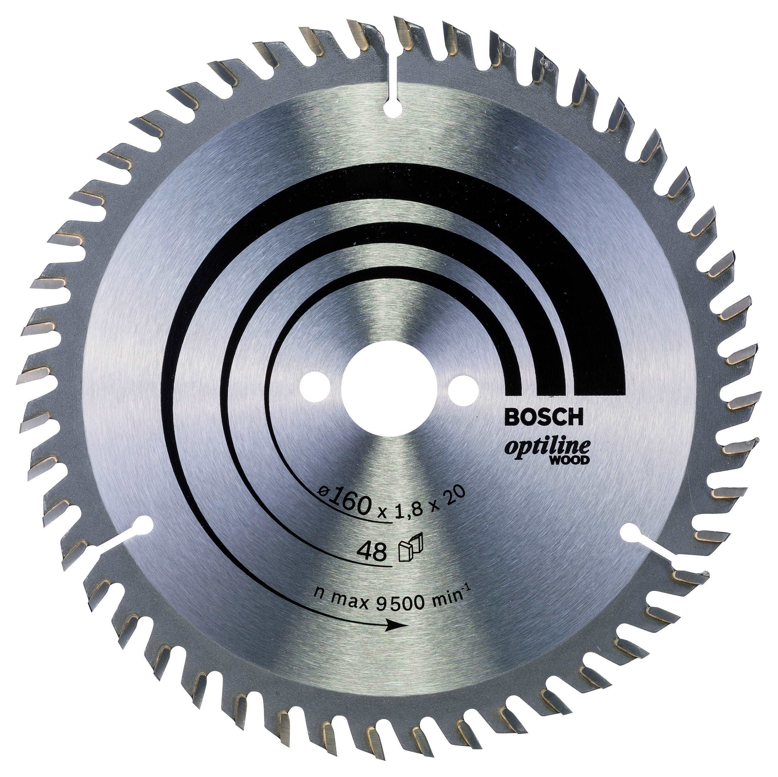 Buy Bosch Optiline Circular Saw Blade for Wood 160mm 48t 2608641172 from Power Tool Services - Image 2 | Best Price