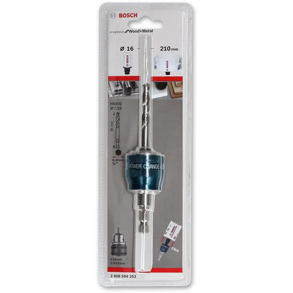 Bosch Power Change Plus HEX 8,7mm, pilot drill bit HSS-G 7,15 x 85 mm 2608594253 Power Tool Services