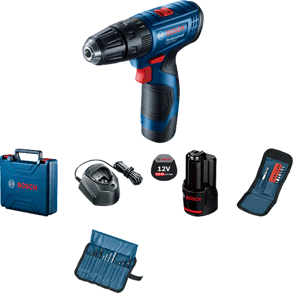 Buy Bosch Professional Cordless Drill 1.5 ah Kit GSB 120 Li 06019G81K2 from Power Tool Services - Image 1 | Best Price