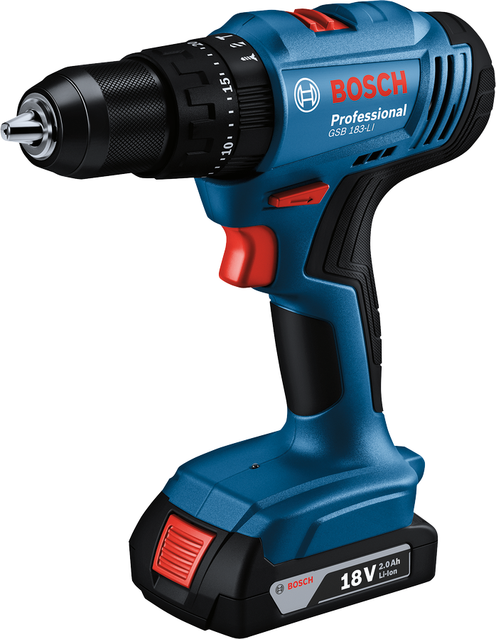 Bosch Professional Cordless Drill Driver GSB 183-LI (1 batt) 06019K91K1 Power Tool Services
