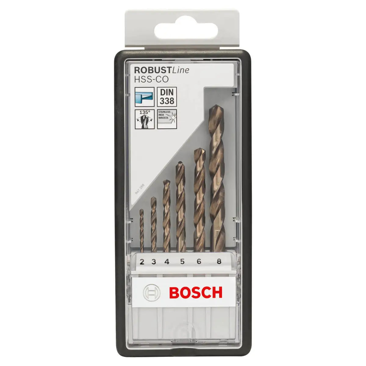 Bosch Robust line set HSS-Co, DIN 338, 2-8 mm, 6 pc 2607019924 Power Tool Services