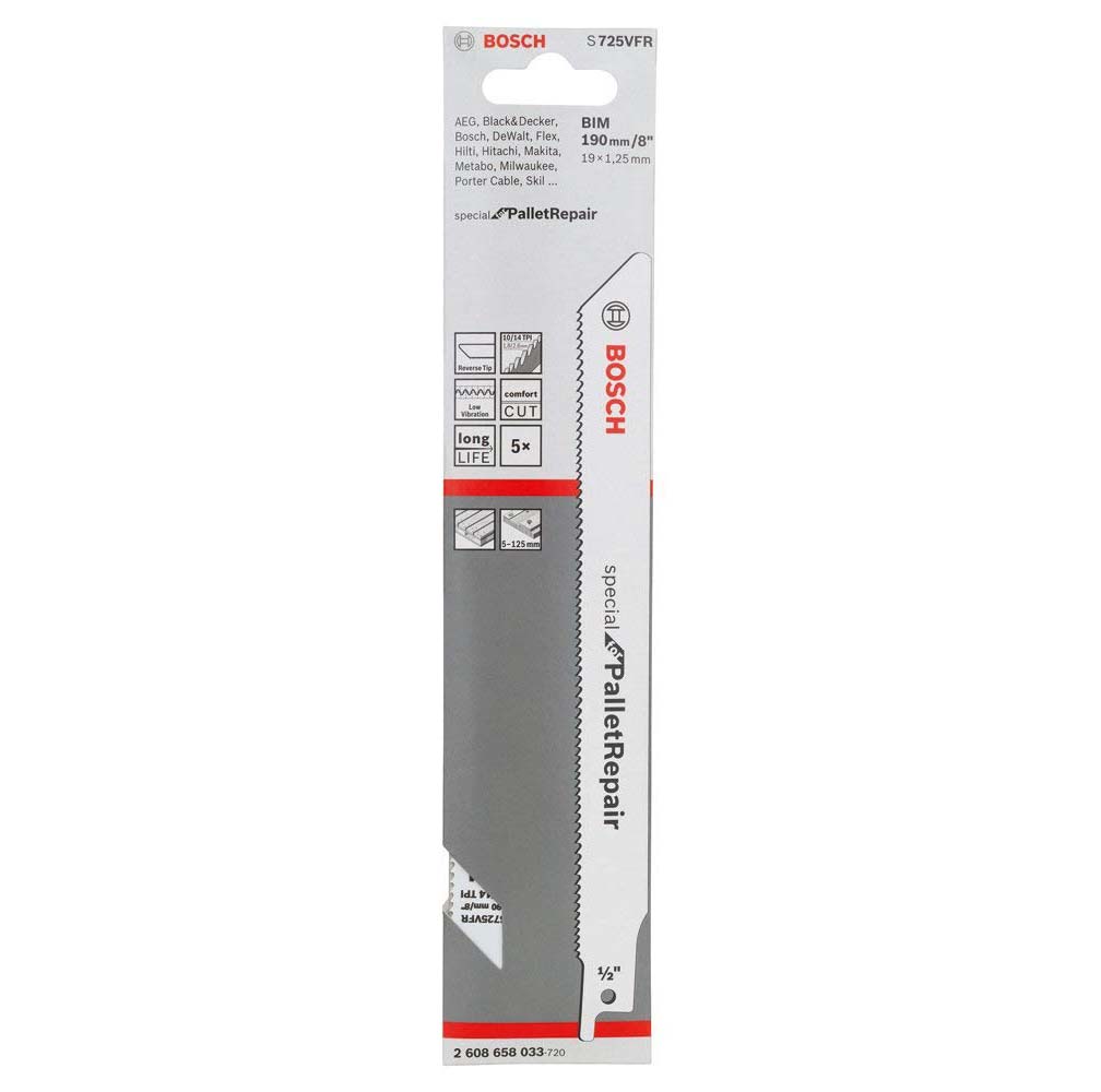 Buy Bosch Sabre Saw Blades S 1125 VFR Special For Palletrepair 2608658036 from Power Tool Services - Image 1 | Best Price