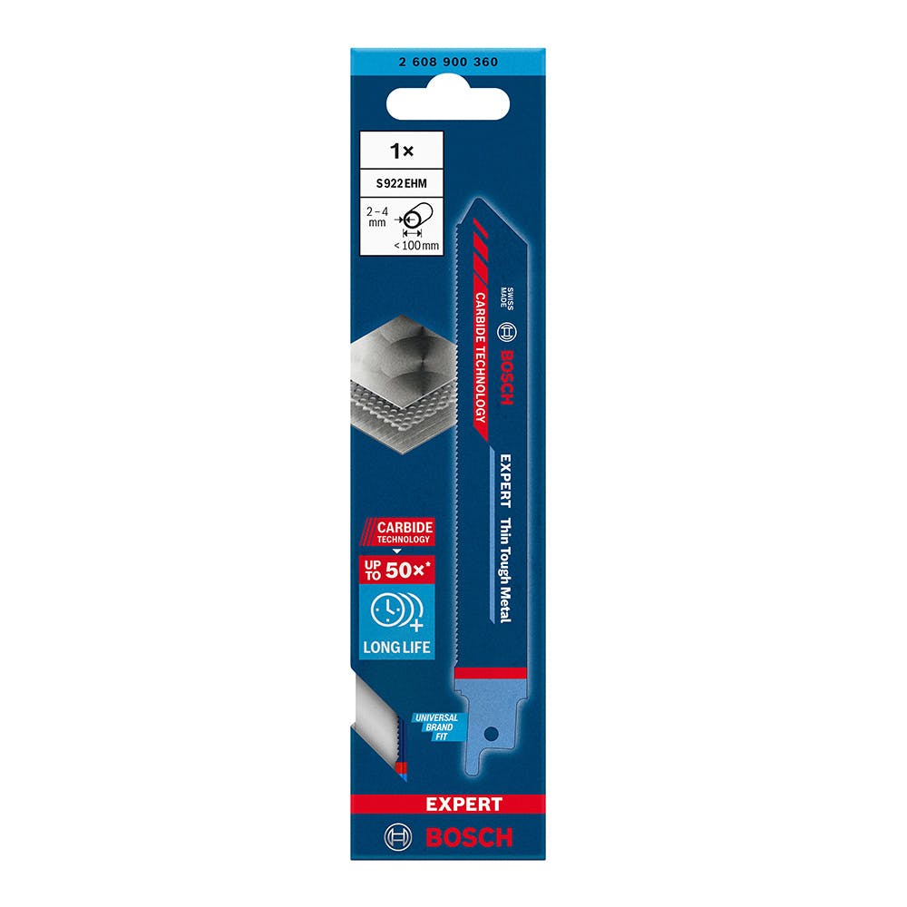 Bosch Sabre Saw Blades S 922 EHM Endurance for Stainless Steel 2608900360 Power Tool Services