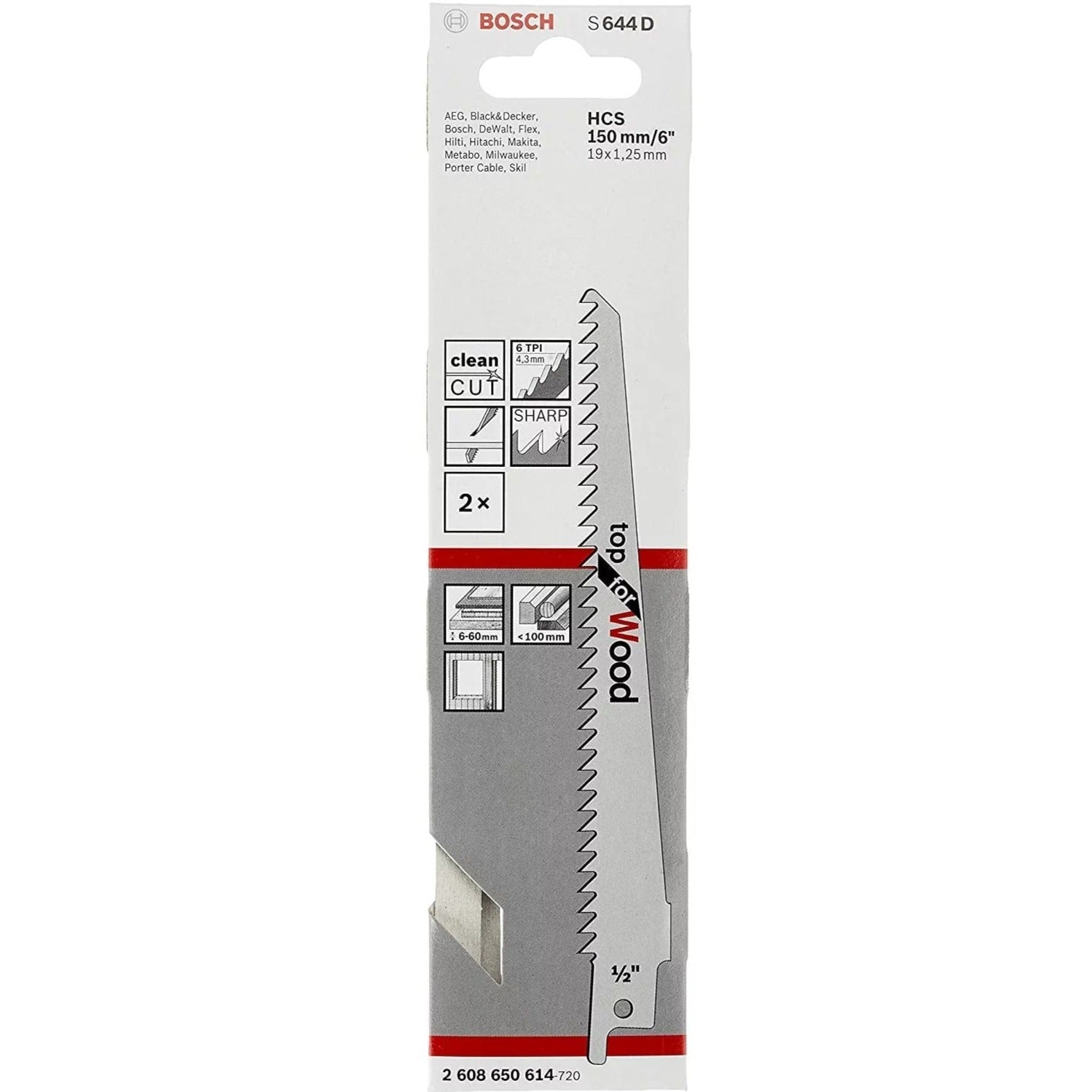 Buy Bosch Sabre Saw Blades S644D Saw Blade 2608650614 from Power Tool Services - Image 1 | Best Price