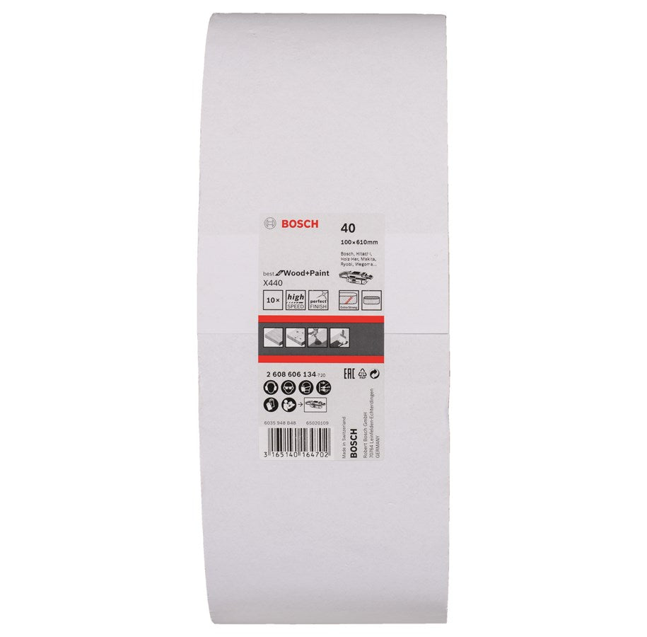 Bosch Sanding belt Best for Wood 100 x 610 mm 10 Pack ( Select Grit ) Power Tool Services