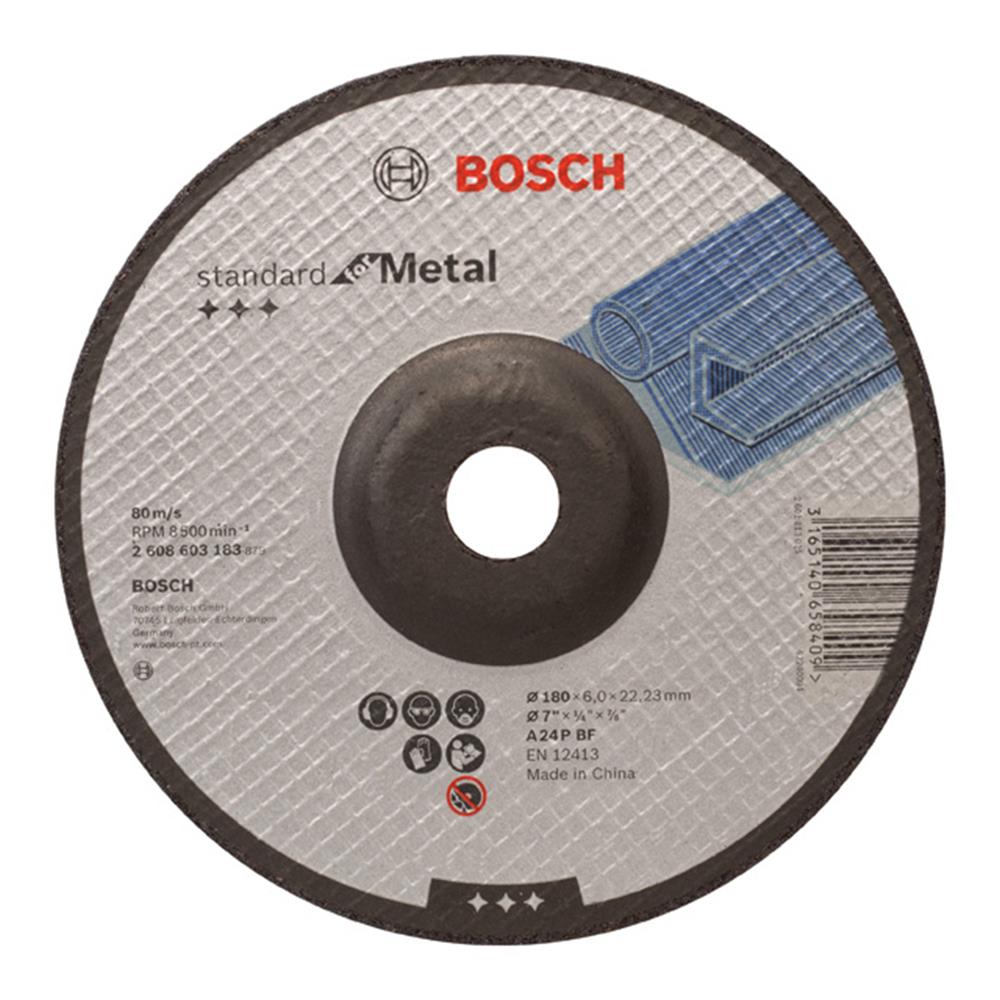 Bosch Standard Metal grinding Disc A 24 P BF, 180 2608603183 Power Tool Services