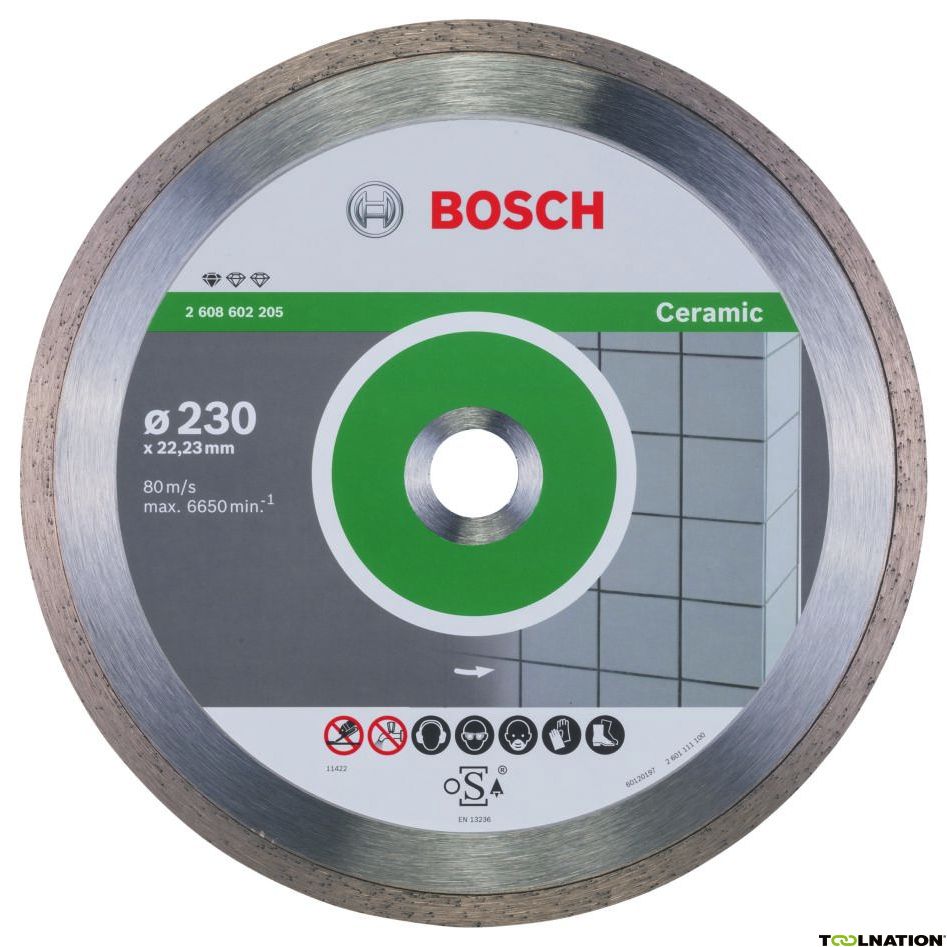 Bosch Standard for Ceramic 230 x 22,23 x 1,6 x 7 continuous rim 2608602205 Power Tool Services