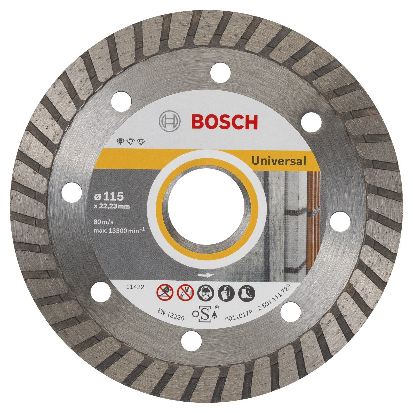 Bosch Standard for Universal Turbo 115 x 22,23 x 2 x 10, continuous rim 2608602393 Power Tool Services