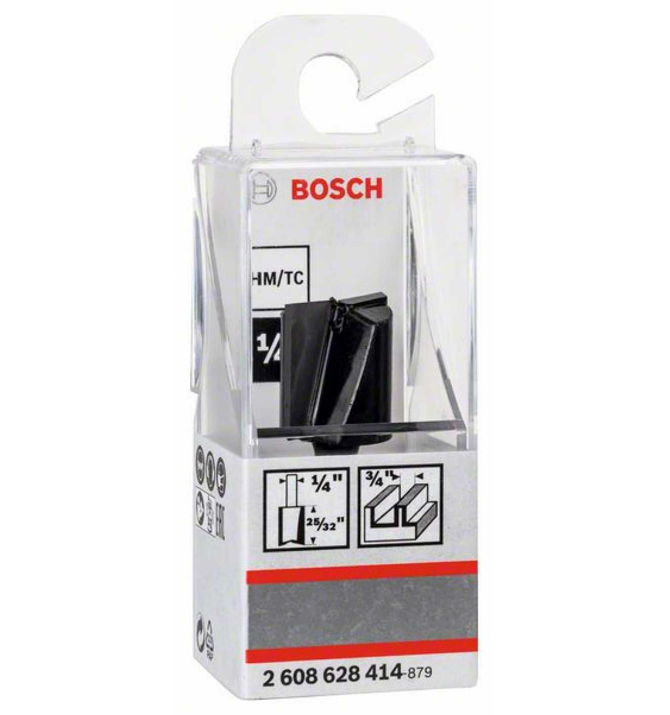 Buy Bosch Straight bit, 1/4", D1 19 mm, L 19.5 mm, G 51 mm 2608628414 from Power Tool Services - Image 1 | Best Price