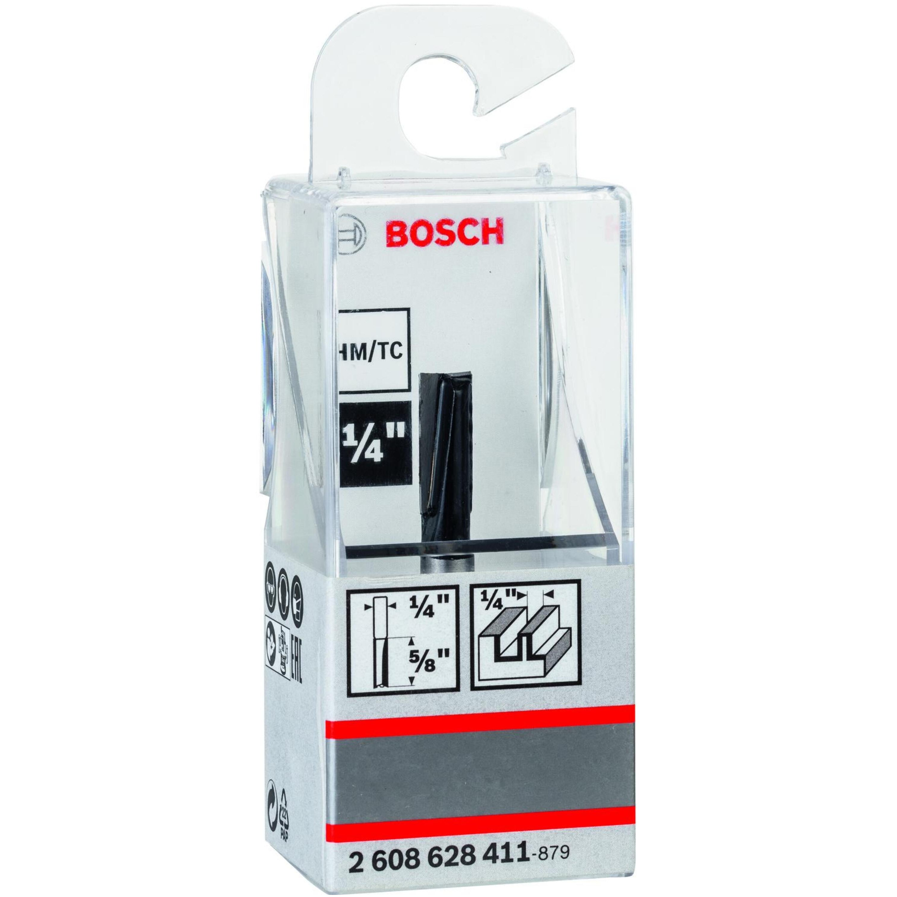 Buy Bosch Straight bit, 1/4", D1 6.35 mm, L 16 mm, G 48 mm 2608628411 from Power Tool Services - Image 1 | Best Price