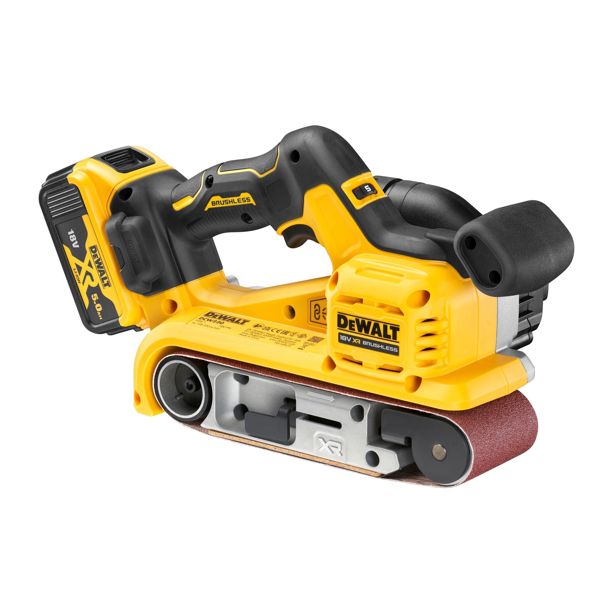 Dewalt 18V XR Brushless Belt Sander DCW220P2-QW 2 - Power Tool Services