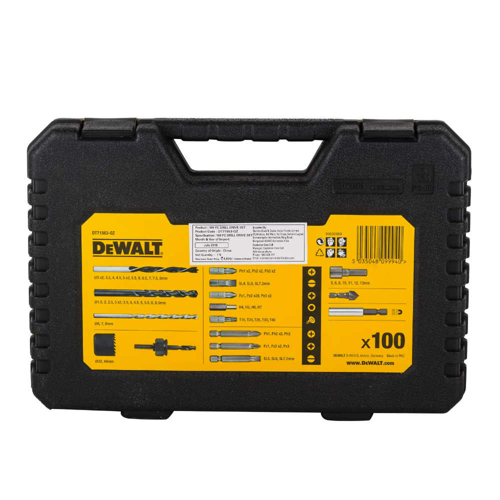 Buy Dewalt 100 Piece Drill and Driver Accessory Set DT71563 from Power Tool Services - Image 3 | Best Price