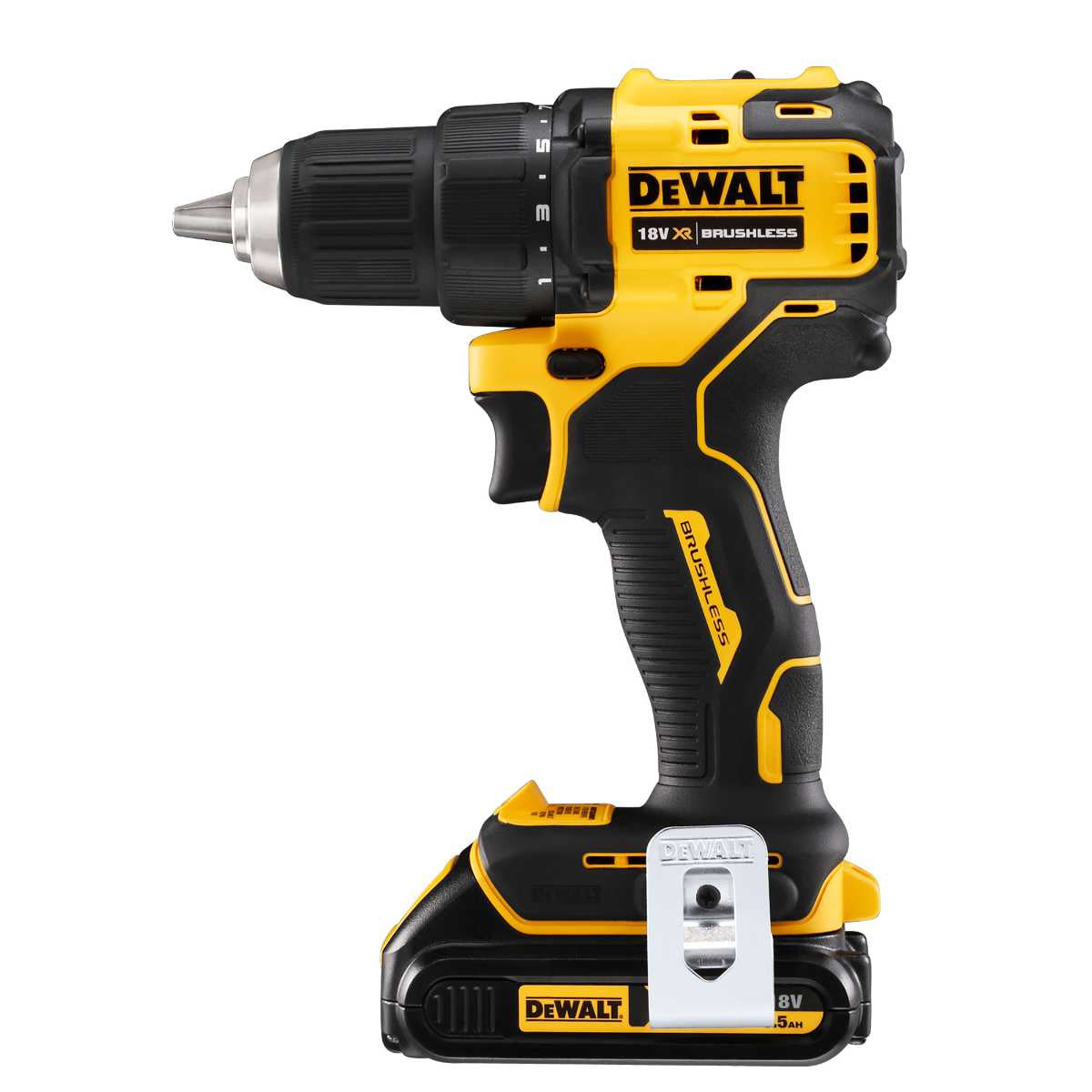 Buy DEWALT 18V Ultra Compact Brushless Drill Driver DCD708S2T from Power Tool Services - Image 3 | Best Price